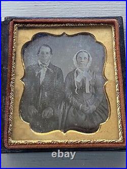 Antique Daguerreotype Husband Wife Portrait Identified Manchester Vermont Dean