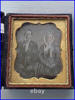 Antique Daguerreotype Husband Wife Portrait Identified Manchester Vermont Dean