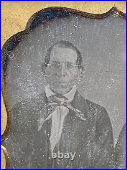 Antique Daguerreotype Husband Wife Portrait Identified Manchester Vermont Dean