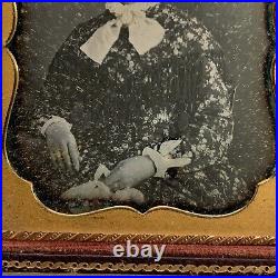 Antique Daguerreotype Photograph Full Double Case Mother & Son Woman Boy Child