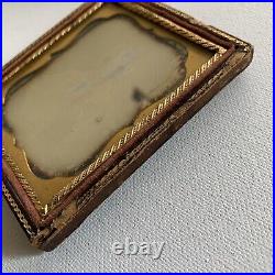 Antique Daguerreotype Photograph Full Double Case Mother & Son Woman Boy Child