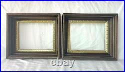 Antique Fits 8 X 10 Walnut Eastlake Ebonized Gold Gilt Gesso Picture Frames