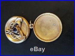 Antique Gold Filled Art Nouveau Era Locket Keepsake Picture Holder Pendant
