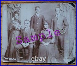Antique Late 19th/Early 20th Century Photograph Of A Mixed Family Rare Image