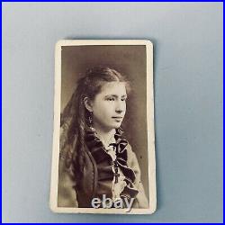 Antique Lot of 13 Victorian Girls Women Cabinet Photograph Portrait Studio Cards