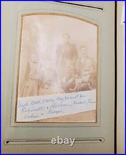 Antique Lyall Kelly Victorian Family 55 Portraits Photo Album Black & White Rare