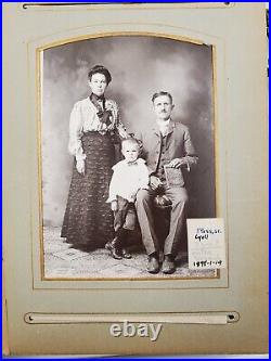 Antique Lyall Kelly Victorian Family 55 Portraits Photo Album Black & White Rare