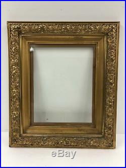 Antique PICTURE FRAME Fits 16 x 20 gold wood frame vintage victorian photo glass
