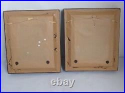Antique Pair Hand Painted Tintype Photo's of a Couple in Original Fine Frames