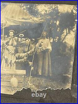 Antique Photo Hunting Fishing Trip Tent Girls Rifle Wild West Pioneer Western