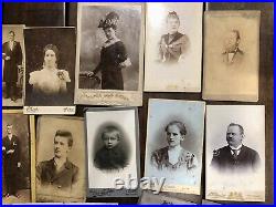 Antique Photo Lot Mostly 1800s 1900s Foreign Including Austria