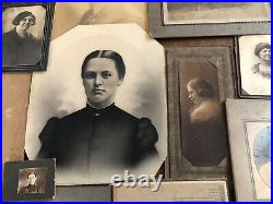 Antique Photo Lot Women Antique Cabinet Cards & other Types