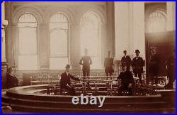 Antique Photo Men Inside the NY Cotton Exchange 1870s Commodities Exchange Rare