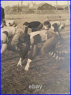 Antique Photo Of Iowa Team & Legendary Football Player & College Coach Moray Eby