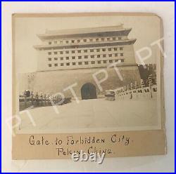 Antique Photo Original Early 1900s Pekin China Gate To Forbidden City