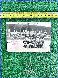 Antique Photo Photo Football Lugano 1947 Original Vintage Postcard Jersey Shirt