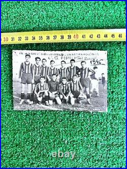 Antique Photo Photo Football Minosa 1946 Original Vintage Postcard Jersey Shirt