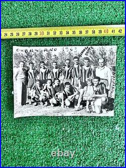 Antique Photo Photo Football Orbassano 1943 Original Vintage Postcard Jersey