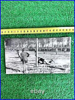 Antique Photo Photo Football Orbassano 1947 Original Vintage Postcard Jersey