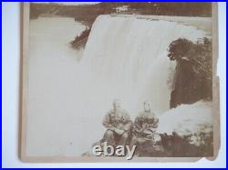 Antique Photo c. 1900 Niagara Falls State Park Tourist B&W Photograph ZYBACH & CO