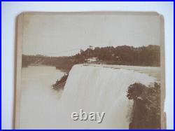 Antique Photo c. 1900 Niagara Falls State Park Tourist B&W Photograph ZYBACH & CO