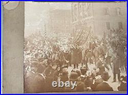 Antique Photograph 1896 Chicago Parade Election Free Money Hide And Leather Club