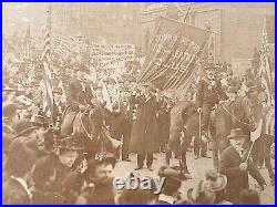 Antique Photograph 1896 Chicago Parade Election Free Money Hide And Leather Club