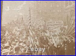 Antique Photograph 1896 Chicago Parade Election Free Money Hide And Leather Club