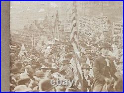 Antique Photograph 1896 Chicago Parade Election Free Money Hide And Leather Club