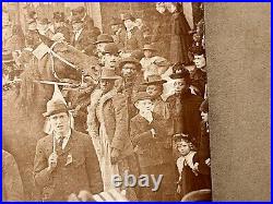 Antique Photograph 1896 Chicago Parade Election Free Money Hide And Leather Club