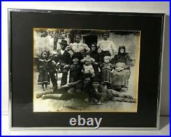 Antique Photograph Family of Twelve Professionally Framed