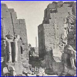 Antique Photograph Luxor Karnak Egypt 7x9 F Galifi Crupi Early 20th Century