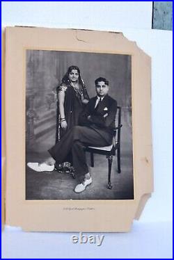 Antique Photograph Of Maharajah & Maharani Of Princely State Chhota Udaipur King