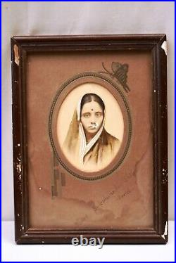 Antique Photograph Shitole Maratha Sardar Sulochanabai Baroda Pricely State Old