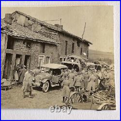 Antique Photograph Street View WW1 Bruges Bombing House