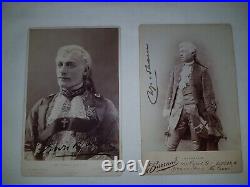 Antique Pre 1900 Cabinet Cards For Two Actors