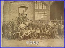 Antique Railroad Occupational Work Crew Group Photograph