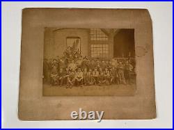 Antique Railroad Occupational Work Crew Group Photograph