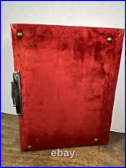 Antique Red Velvet Photo Photograph Album 1881 45 Total Photos Estate Sale