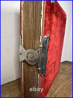 Antique Red Velvet Photo Photograph Album 1881 45 Total Photos Estate Sale