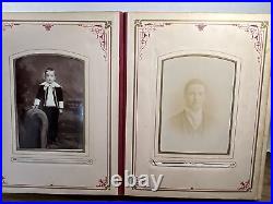 Antique Red Velvet Photo Photograph Album 1881 45 Total Photos Estate Sale