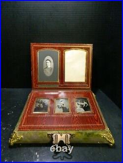 Antique Remember The Maine Celluloid Photo Album with (15) Photos Good Condition