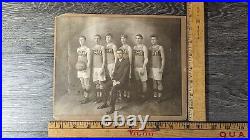 Antique Sepia Black and White Photo 1908-09 USA Men's Basketball Team Sports