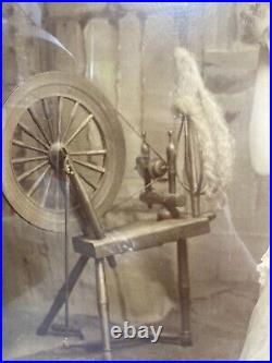 Antique Sepia Photo Spinning Wheel Sleeping Woman James Arthur Photographer