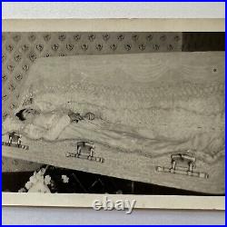 Antique Snapshot Photograph Beautiful Woman Post Mortem Coffin ID Wortmann
