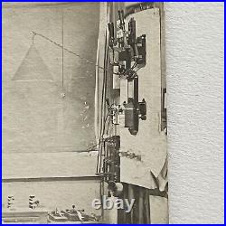Antique Snapshot Photograph Ship Captain's Office Quarters Model Telegraph