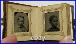 tiny tintype photo gtg32 young man in hat antique miniature GEM tintype photo