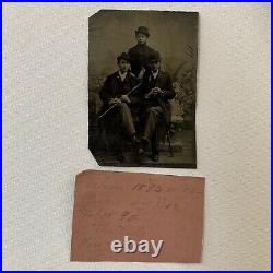 Antique Tintype Group Photograph Handsome Young Man Men Dandy Info New York NY