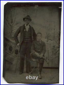 Antique Tintype Photo, A Friday American Brothers