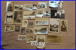 Antique VINTAGE LOT OF PHOTOGRAPHS 1927 with Cars, Camps, Horses, Men, Women